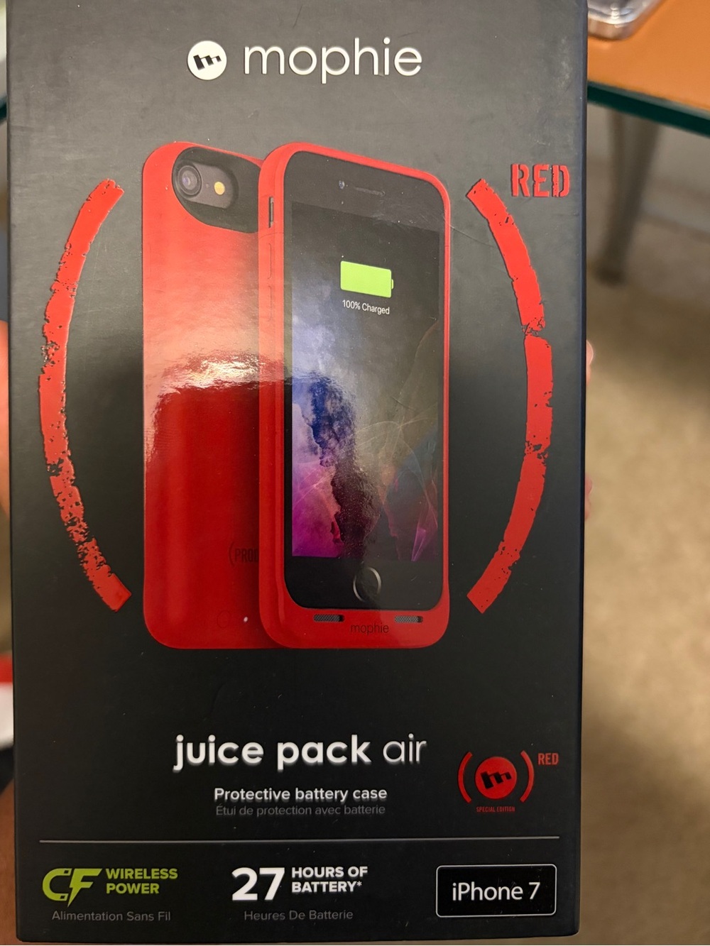 Mophie Juice Pack Air Protective Battery Case for iPhone 7 - Red